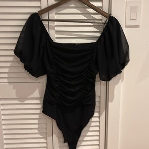 Bodysuit puffy sleeves brand new
